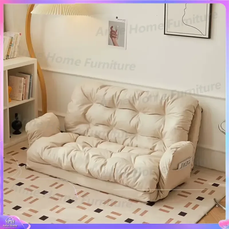 Foldable Sofa Bed Single Lazy Chair Detachable Washable Cover Multifunctional Tatami Floor Seat for Bedroom Balcony Small