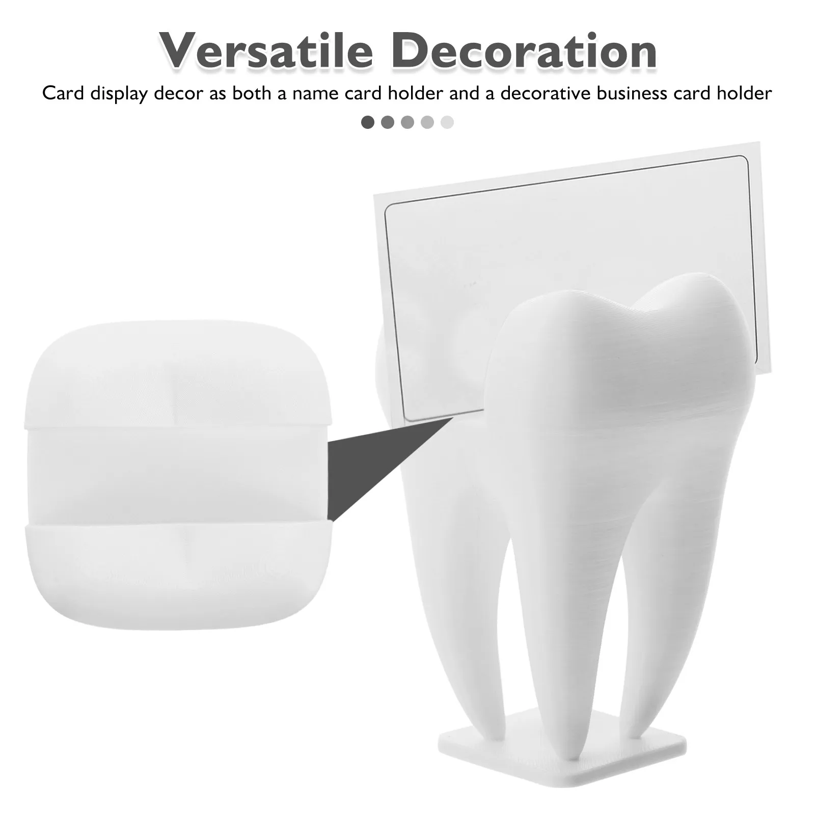 2pcs Desktop Business Card Holder Stand for Name Cards, Dentist Office, Halloween Christmas New Year Decor