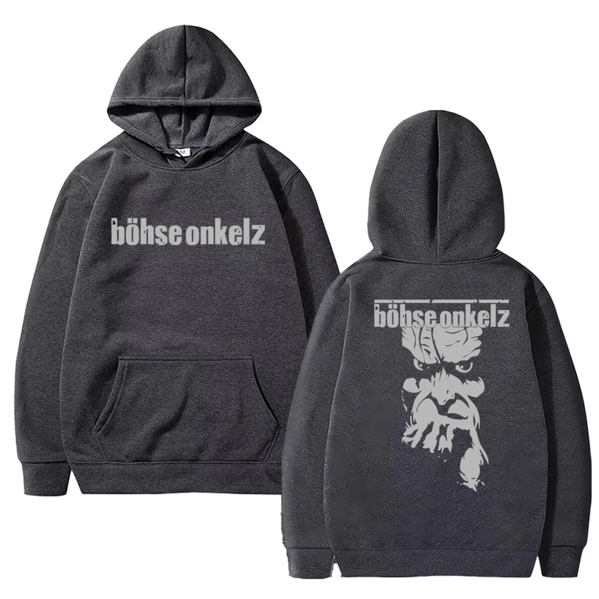 German rock band böhse onkelz vintage Double Sided printed Winter Hoodie Men women Fleece Casual Sweatshirt Unisex streetwear