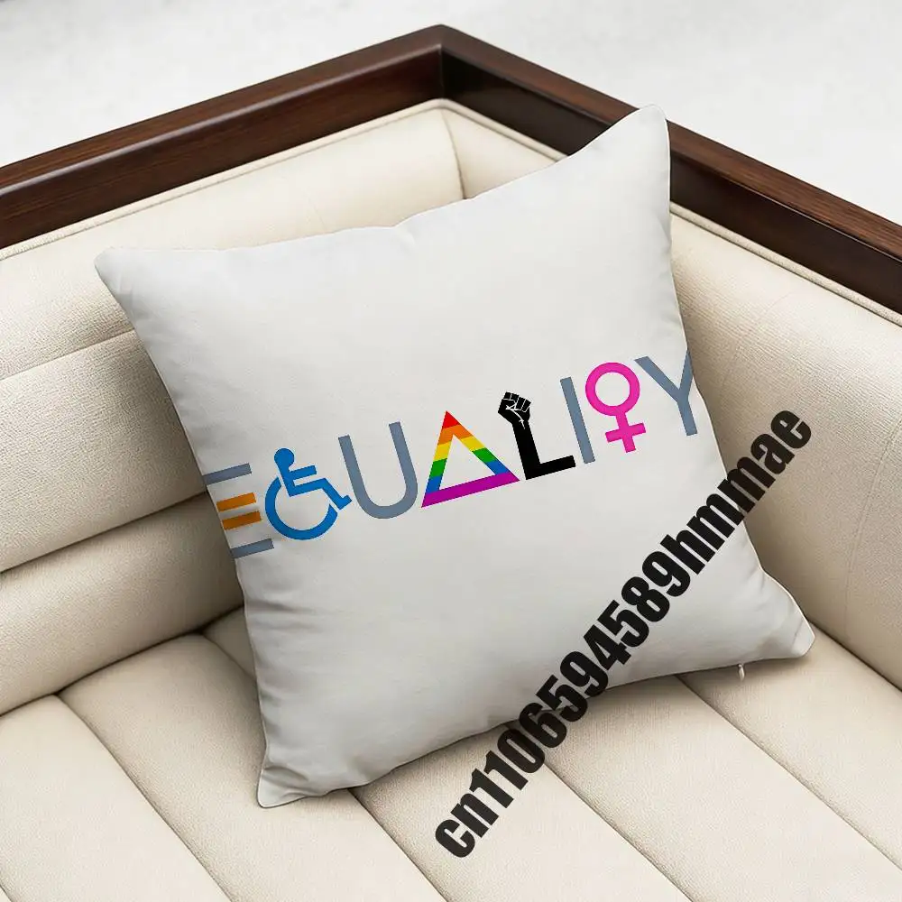 

For Equality Throw Pillow Case Sham 45x45cm 35x35cm Square Home Pillowcase Cushion Cover