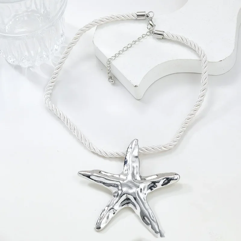 Draweye Starfish Necklace for Women Vintage Hiphop Punk Styleins Fashion Pendant Jewelry Alloy Party Collares Para Mujer