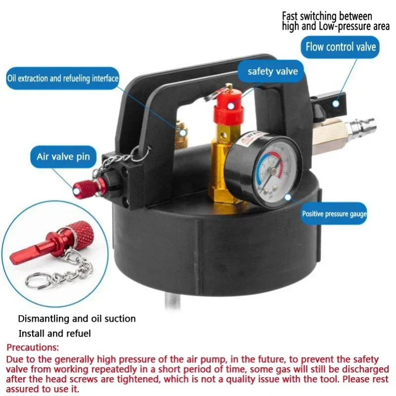 10L Pneumatic Transmission Oil Filling Tool Oil Changer Fluid Extractor Dispenser Refill Pump Tool Kit With 13pcs ATF Adaptor