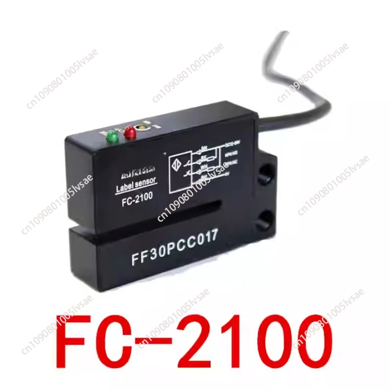 FC-2100 FC-2100P F & C  Label Sensor 4 Kabel NO NC Listrik Label Detektor Foto Sensor