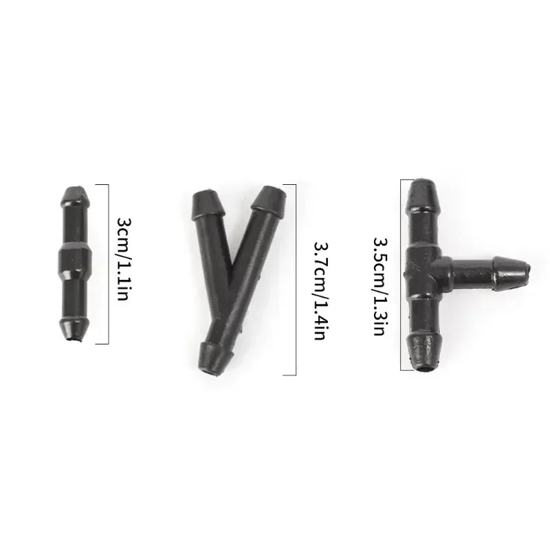 18-90x Car Wiper Spray Pipe Joint T Y I Type Windshield Washer Pipe Nozzle Wiper Cleaning Water Hose Tube Joint Car Accessories