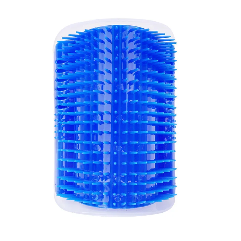 

Cat Scratching Corner Groomer Self Entertainment Cat Fur Removal Massage Corner Brush Catnip Toy Interactive Fun Cats Indoor Use