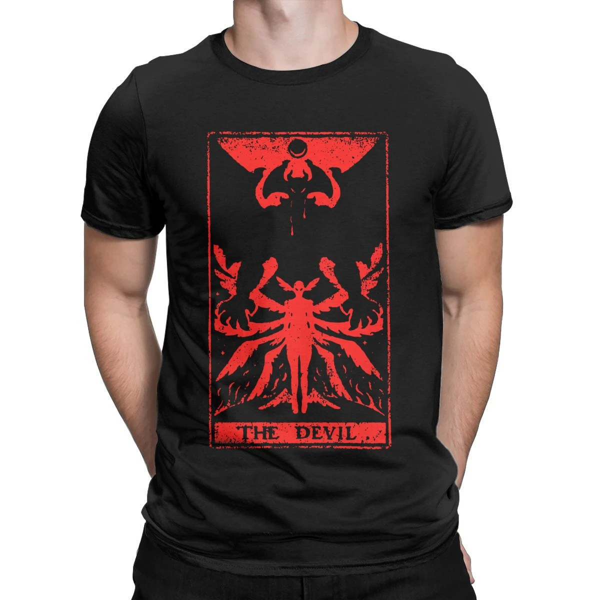 Camiseta de LE Devil Tarot para hombre, ropa de Anime japonés, Harajuku, Manga, Debiruman, Devilman, Crybaby