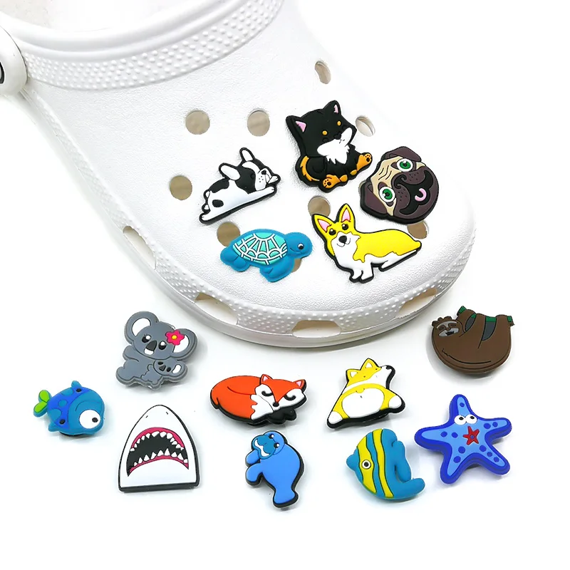 1pcs Cute Animals shoe Charms Shoe Decorations Men's Sneakers Clips Jeans Children Shoe Accessories Dropshipping