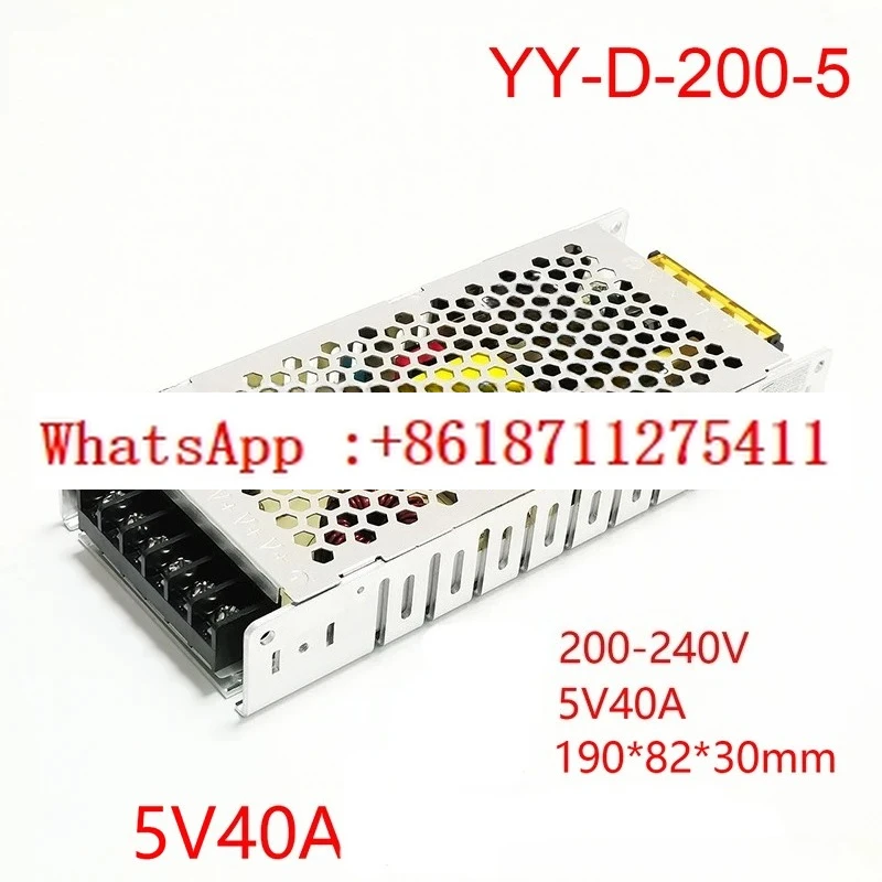 

LED Power Supply YY-D-200-5 5V 40A 200W Full Color LED Display Full Ultra-thin Switching Power Supply
