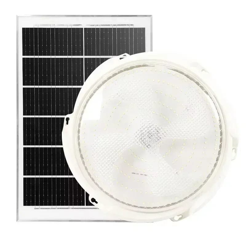 LED Solar Ceiling Lights Indoor Bedroom Corridor Garden Lighting With Remote Control Dimmable Timing Solar Ceiling Lamp