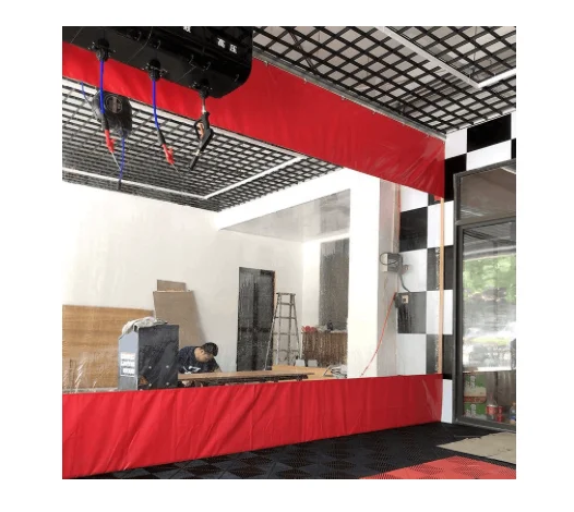 

Customized Waterproof PVC Door Curtain Dust Proof Workstation Curtain for Car Washing