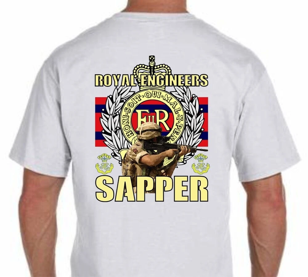 Royal Engineers T-Shirt Sapper Tshirt RE Sweatshirt British Army Grey SA80