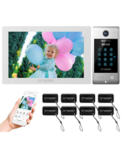 TMEZON 7 Inch Tuya App 1080P Wifi Smart Video DoorPhone Intercom System with  Wired Doorbell APP/Password/Card Swipe TouchScreen