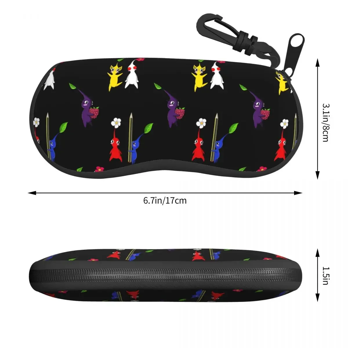 Strategy Video Games Pikmin Eyeglass Glasses Case Men Women Soft Cartoon Animation Sunglasses Protective Bag