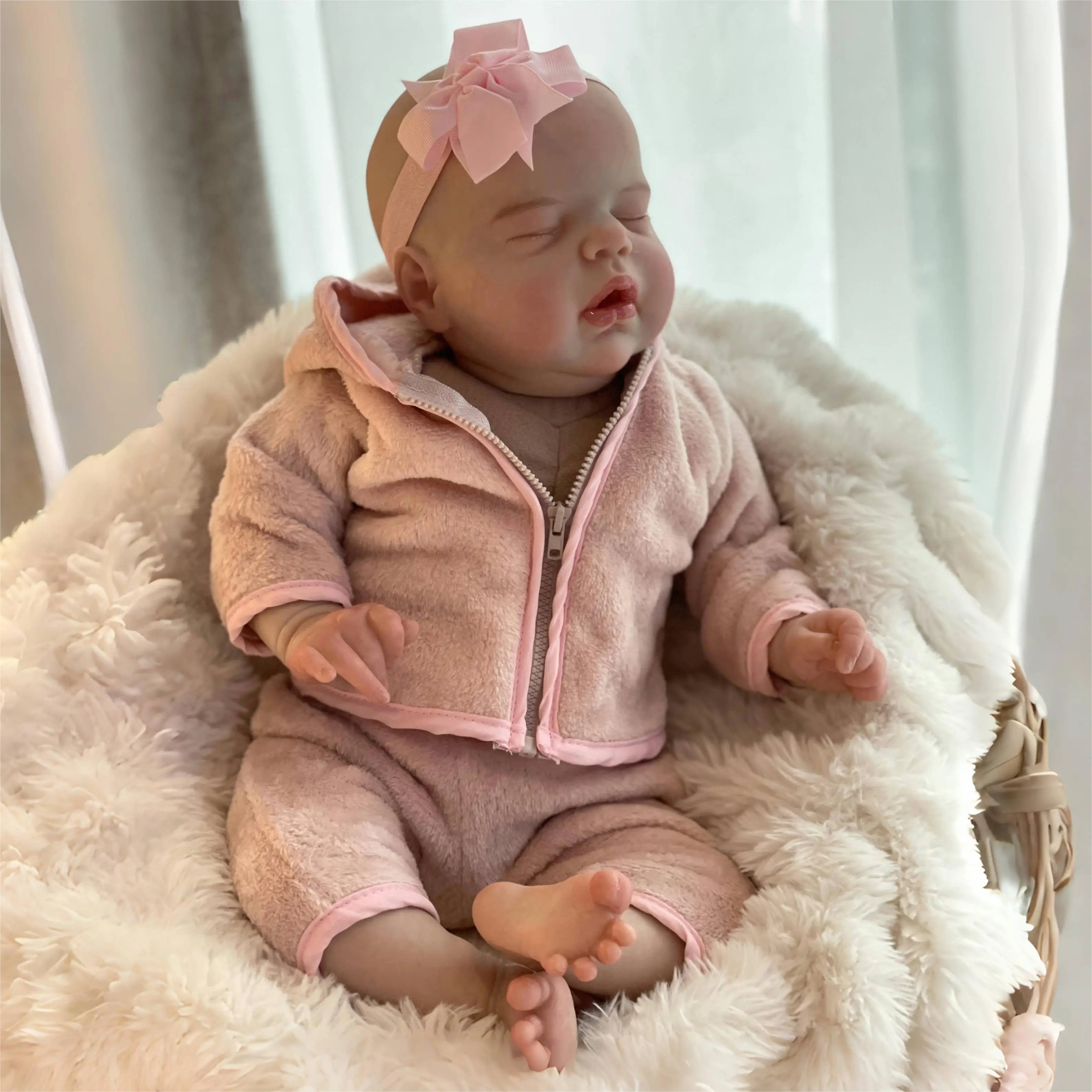 

19Inch Alexis Bebe Reborn Dolls Handmade Painted Sleeping Lifelike Newborn Baby Doll Toys For Kid's Gift Muñecas Reborn