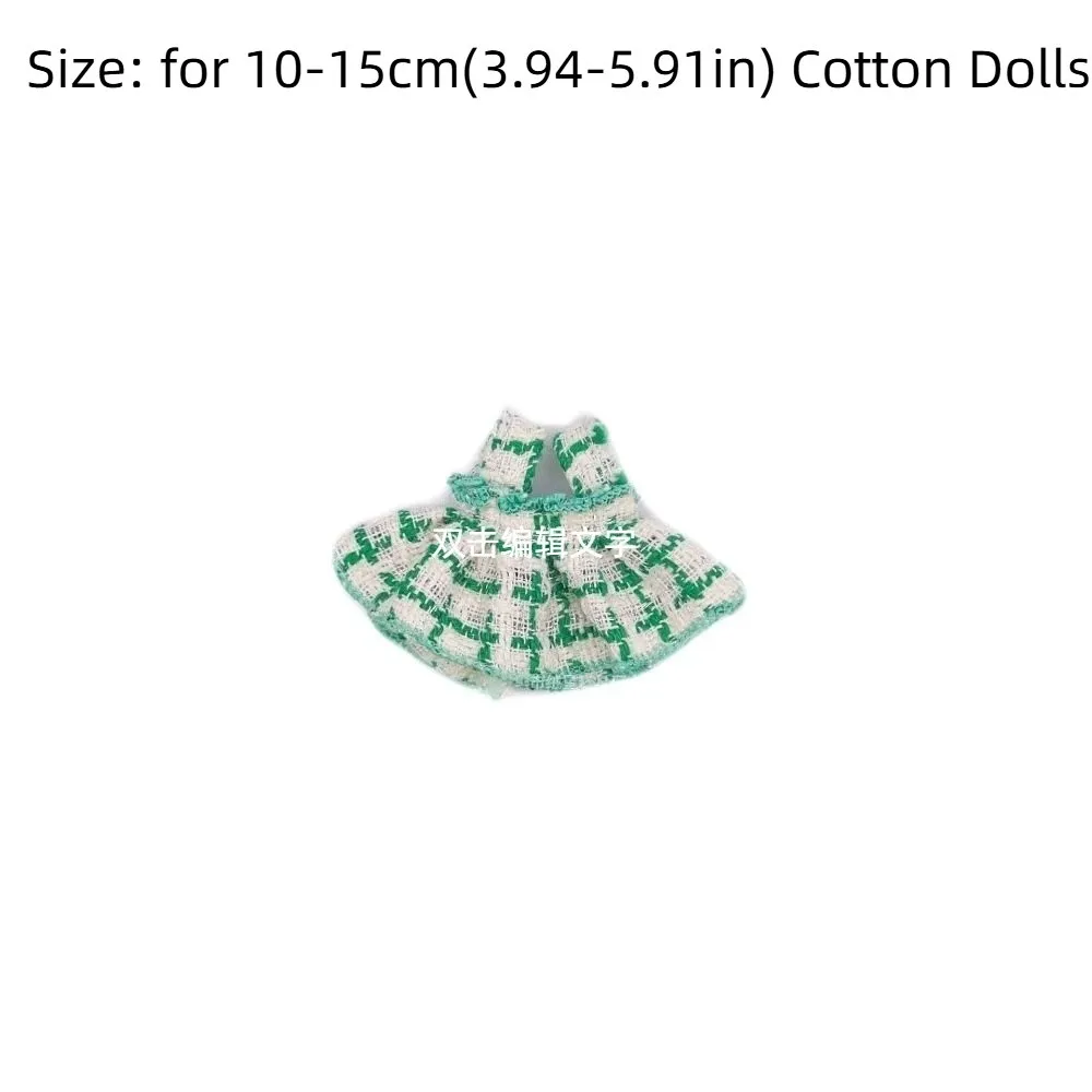 2024 DIY-kleding Mooie kleurrijke accessoires Geruite rok voor 13 cm Wallace Gromit-hond, 10-15 cm katoen