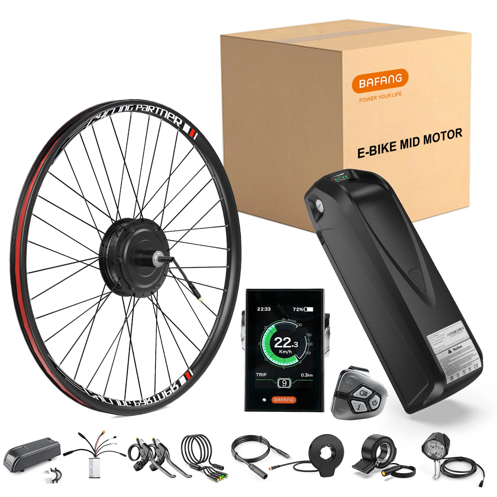 [EUDirect]Bafang48V500WRearHubMotorKit26"27.5"28"/29"/700CRearWheelElectricBicycleConversionKit,BrushlessGearRearMotorwithOptionalHailongDowntube&RacktypeBattery13Ah16Ah20AhandHMILCDDisplayDPC18EKD010-9PasLevel-AliExpress18