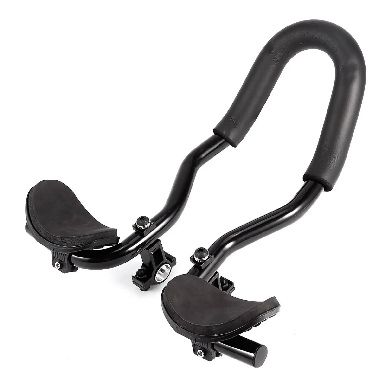 Lightweight Aluminum Bike Handlebar with Sponge Forearm Supports for Triathlon and Time Trial Racing Enhancing Stability and