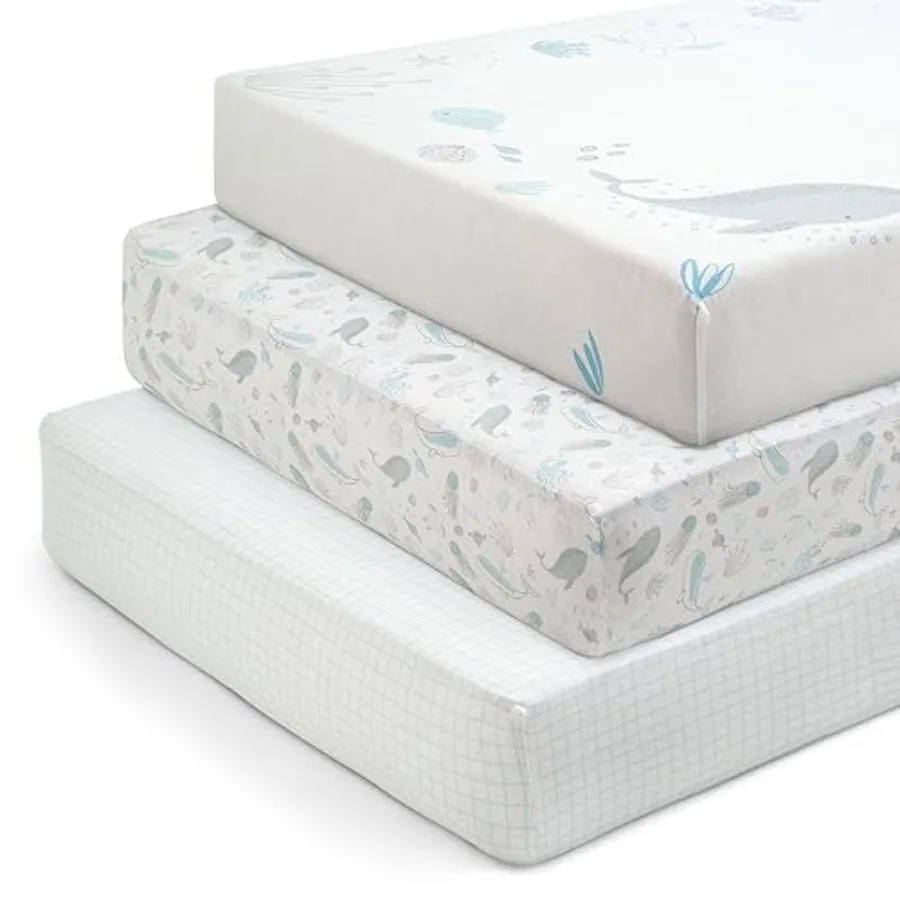 

Fitted for Girls and Boys - 100% Sheet for Standard and Toddler Mattresses - 8x5 Inch - GOTS Certified