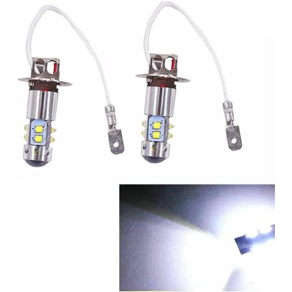 2Pcs 12-24V 10W/15W  LED Fog Light Bulbs H1 H3 881 889 880 899 3000K Yellow / 6000K White For Trucks Vans SUVs Motorcycles