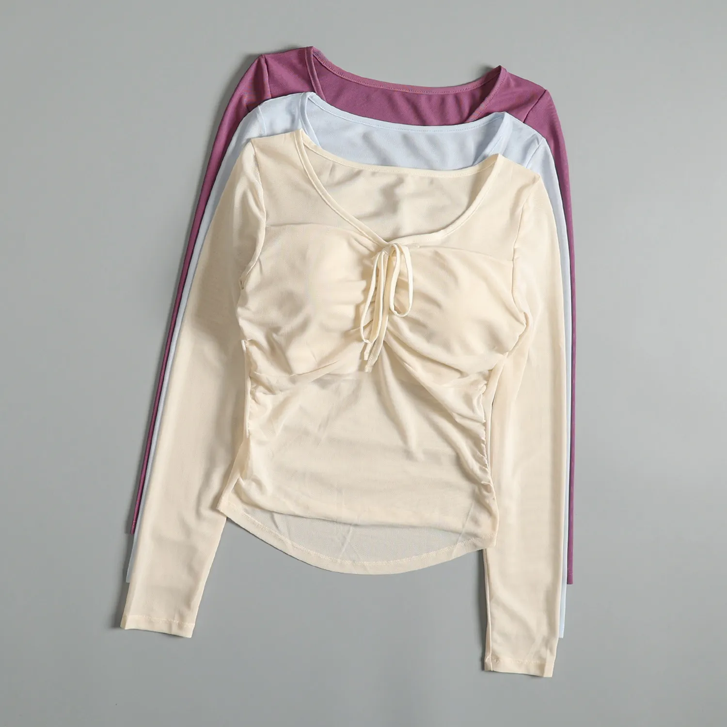 

Одежда для велоспорта и йоги с нагрудными вставками, женские топы с длинными рукавами, сетчатые, облегающие, спортивные, быстросохнущие, стильные, для бега.