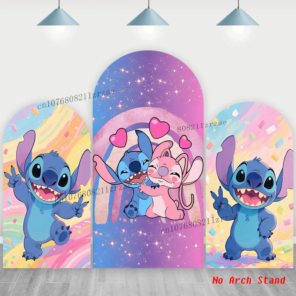 

Lilo & Stitch Arch Backdrop Cover Kid Girl Birthday Party Cute Decoration Baby Shower Banner Poster Background Photography Prop