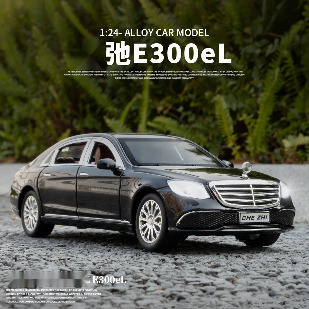 1:24 e300esl alta simulação diecast metal liga modelo carro som luz puxar para trás coleção crianças brinquedos presentes