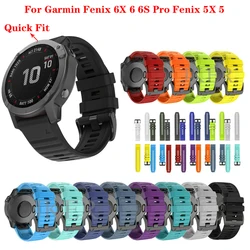 Correa de silicona para reloj Garmin Fenix, pulsera de liberación rápida de 26 y 22MM para modelos 6X, 7X y 5X, 6, 7 y 5