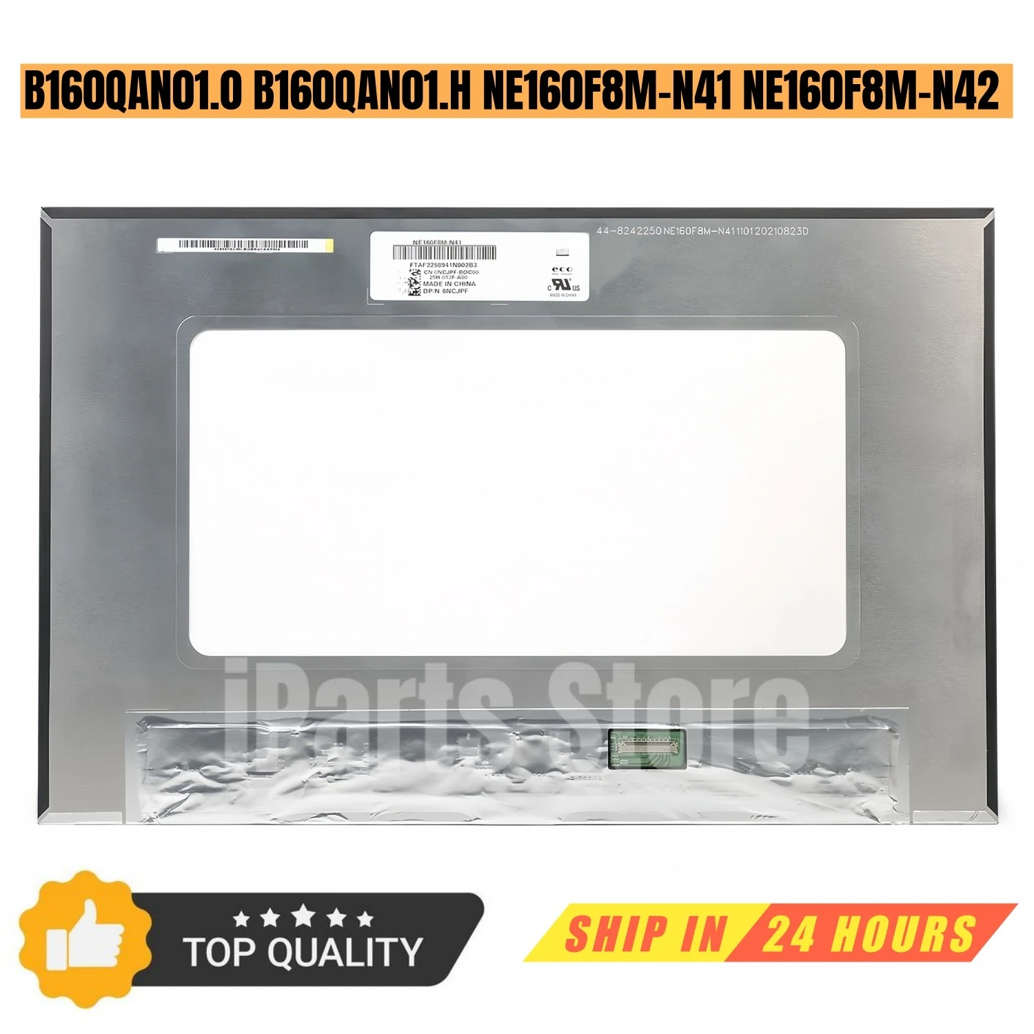 

iParts Repalcement Display NE160F8M-N41 NE160F8M-N42 B160QAN01.0 B160QAN01.H 0NCJPF 0XC0MJ XC0MJ Gaming Laptop LCD Screen OEM