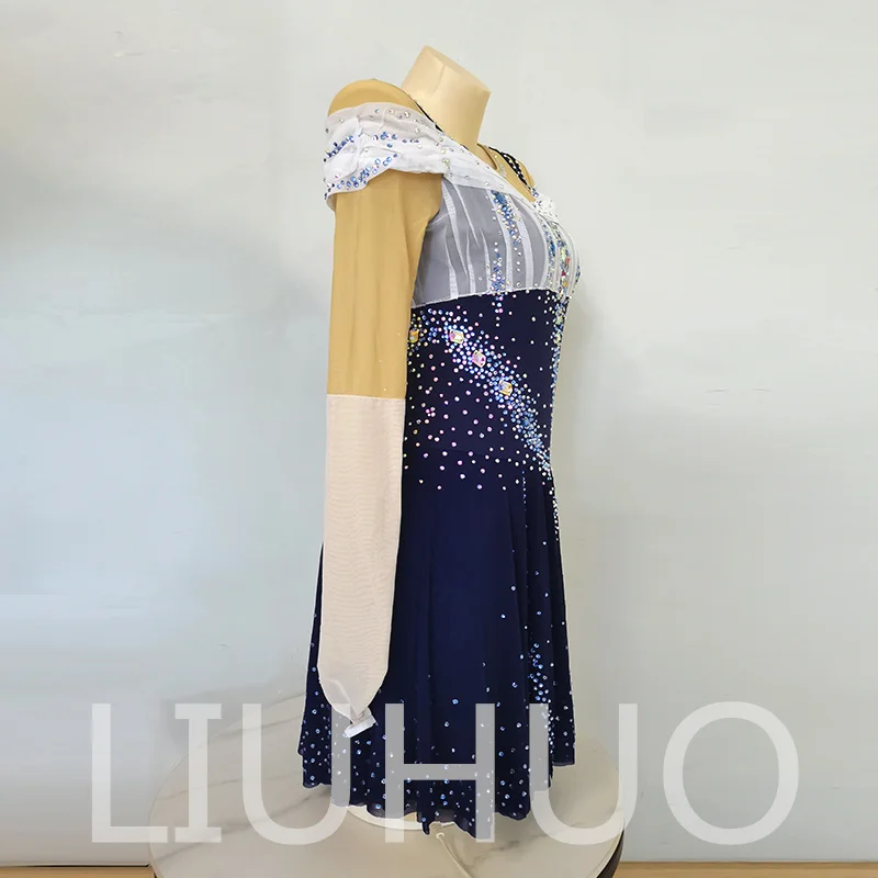 LIUHUO Ice Figure Skating Dress Girls Women Teens Stretchy Spandex Competition Wholesale