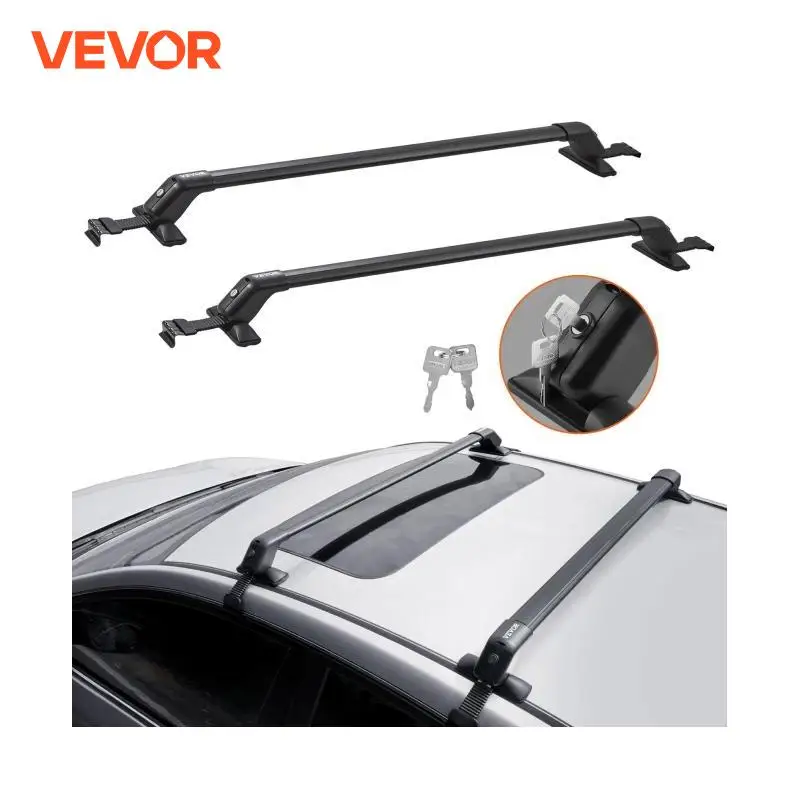 VEVOR 155LBS Roof Rack Crossbar Adjustable Aliuminum Roof Rail Crossbar Retractable Baggage Luggage Carrier Top Roof Crossbar