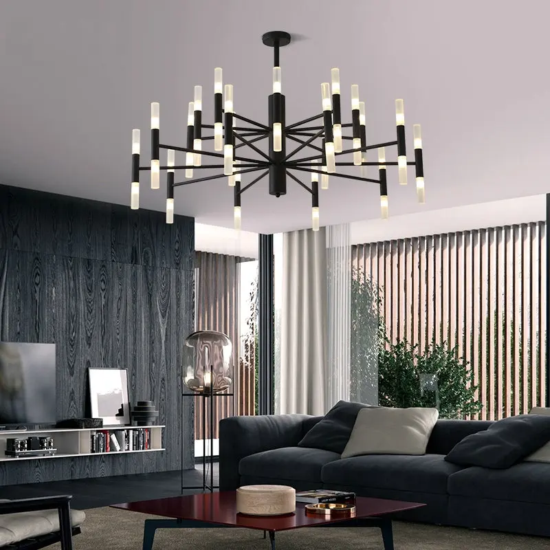 Versaille Mid-Century chandelier For Living Dining room kitchen chandelier Art Decor Desinger Black Gold Chandelier Lighting