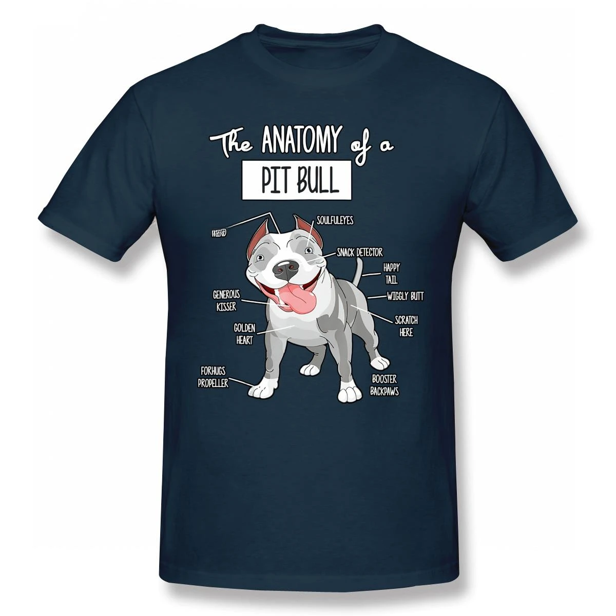 heavyweight Anatomy Of A Pitbull Dog Saving T Shirt Men High Quality Cotton Summer Short Sleeve Tshirt Brands Tee Top Gift