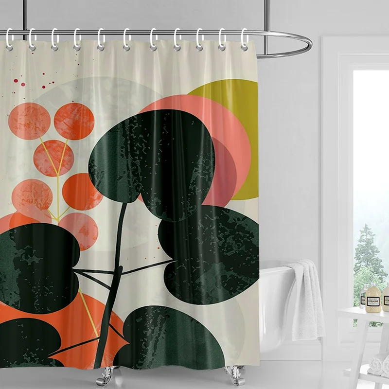 Nordic Minimalist Figure Illustration Shower Curtain Hotel Homestay Bathroom Partition Curtain Waterproof and Moisture-proof