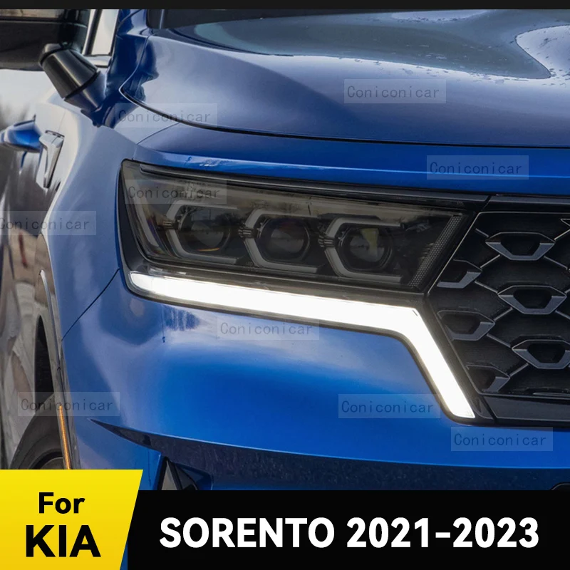 

For KIA SORENTO 2021-2023 Car Headlight Protective Cover Film Front Light TPU Anti-scratch Headlamp Accessories Sticker