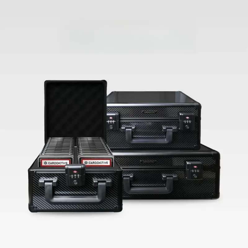 

Card Storage for PSA BGS CCG Rating Kaka Brick Protection Storage Box Carbon Fiber Black Collection Box