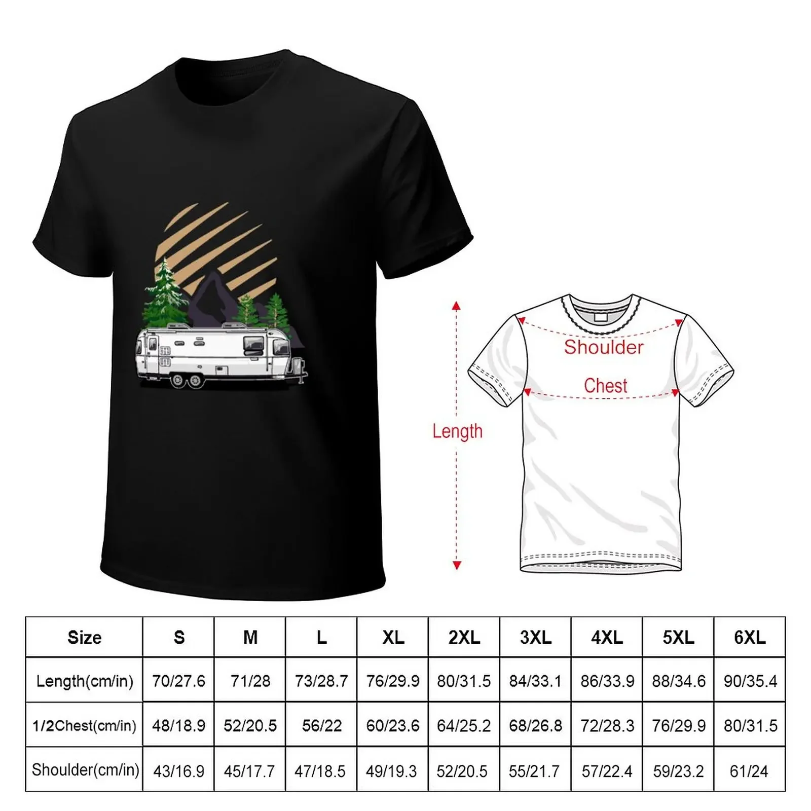 The Perfect Retro Camping Trailer Tee For Airstream Owner'S T-Shirt korean fashion blanks plain t shirts men