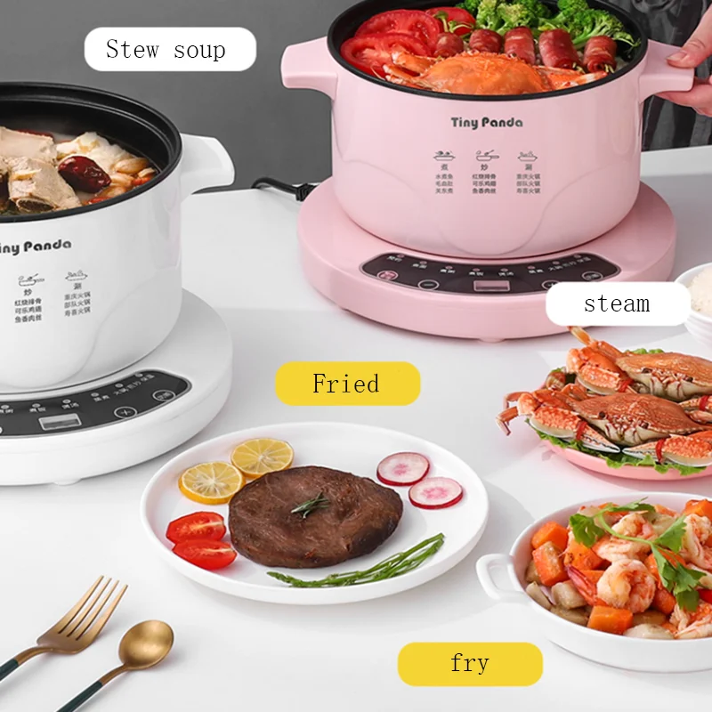 2.6L Electric Multi Cookers Heating Pan Stew Household Cooking Pot Hotpot Noodles Eggs Soup Steamer Rice Cooker