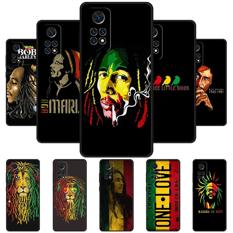 Bob Marley Rasta Lion Phone Case For Redmi Note 11 EPro 11S 10 10T 9S Promax 8 Pro Xiaomi Mi 10 11 12X 12S Ultra Cover