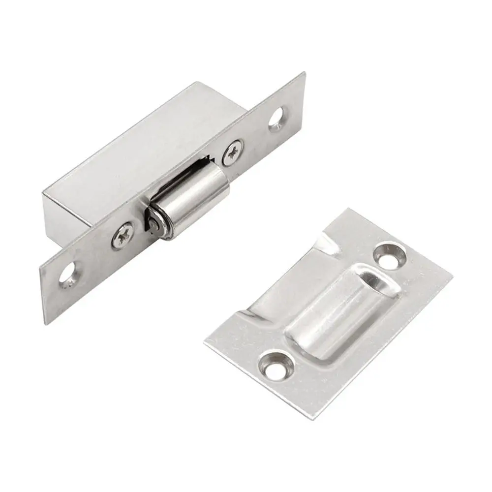 Hidden Stainless Steel Door Latches Cupboard Cabinet Roller Latch Lock Wooden Door Stops Home Furniture Hardware High-quality