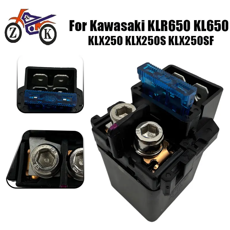 

1PCS Motorcycle Starter Relay For Kawasaki KLX250 KLX250S/SF KLR650 KL650 CBR400 CBR600RR FZ16 YS150 Starter Solenoid Relay