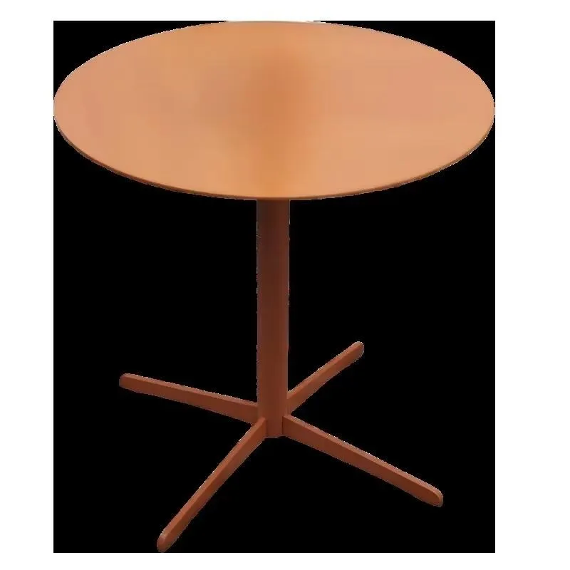 Custom Color Round Cross Base Coffee Table Modern Dining Side Table