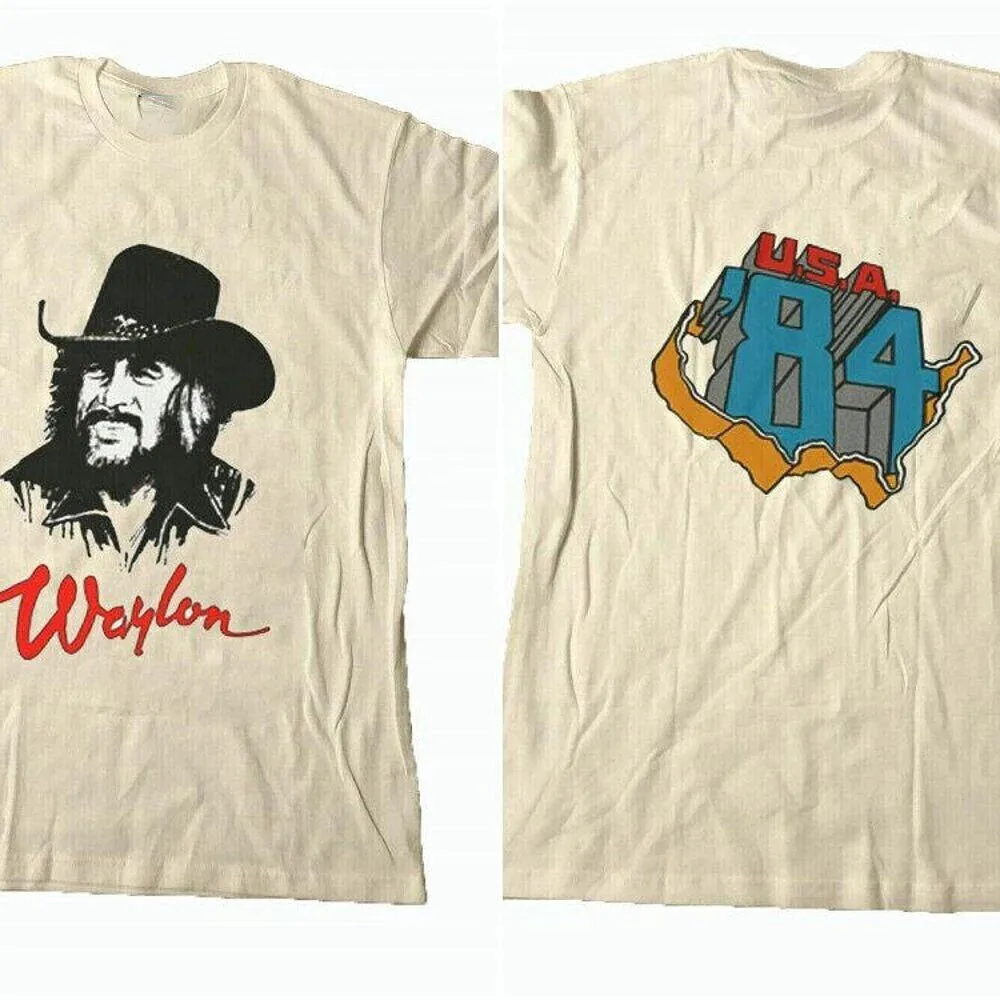 Waylon Jennings 84 Tour Music T-Shirt