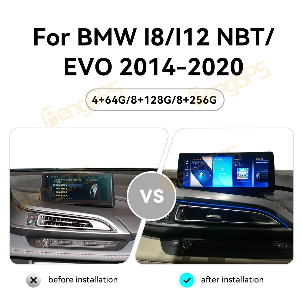 10.25inch For BMW I8 I12 2013-2024 NBT EVO Car Radio Android 13.0 Screen Car Radio Multimedia Player Auto Carplay GPS Navigation