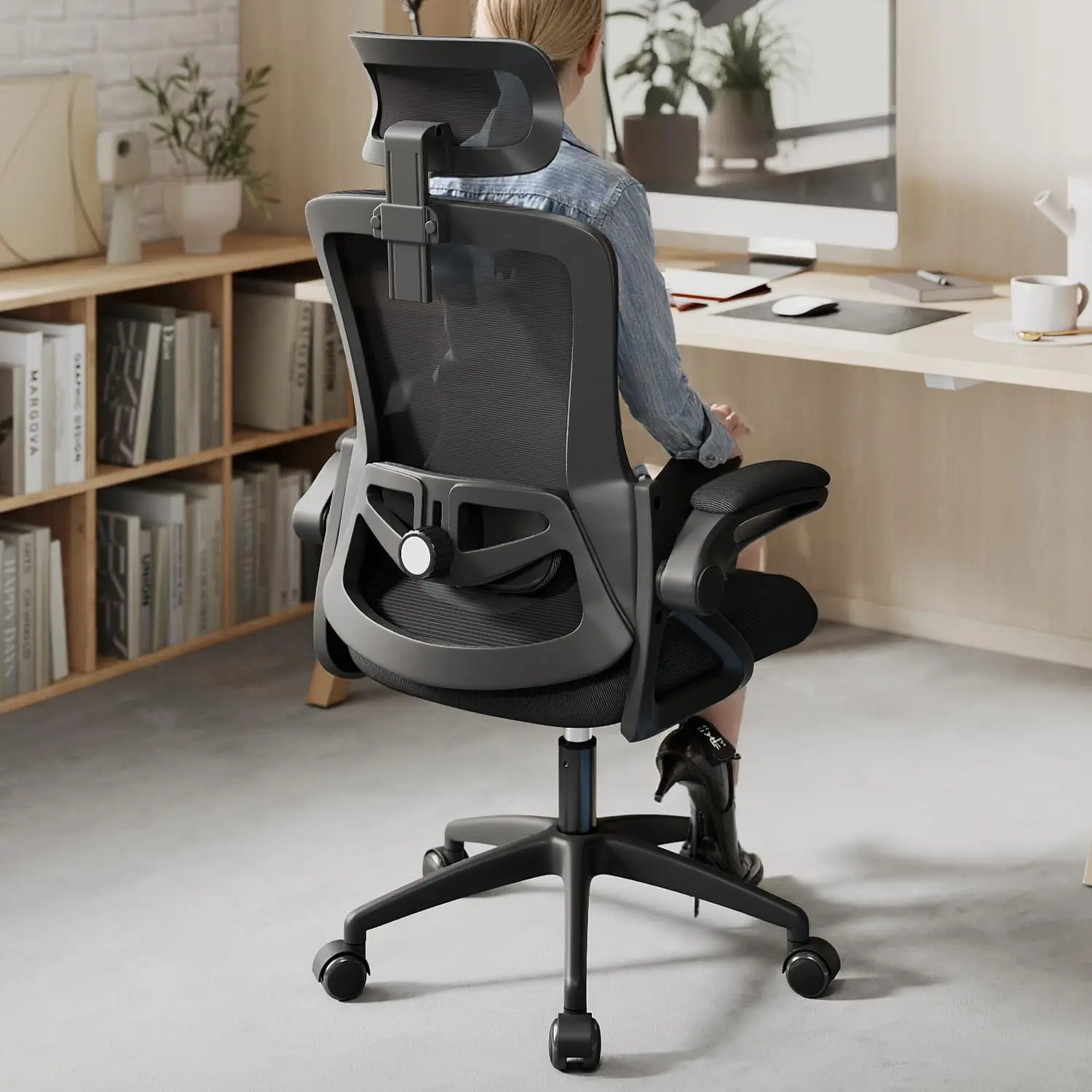 Ergonomic Office Chair Desk Chair with Adjustable Lumbar Support