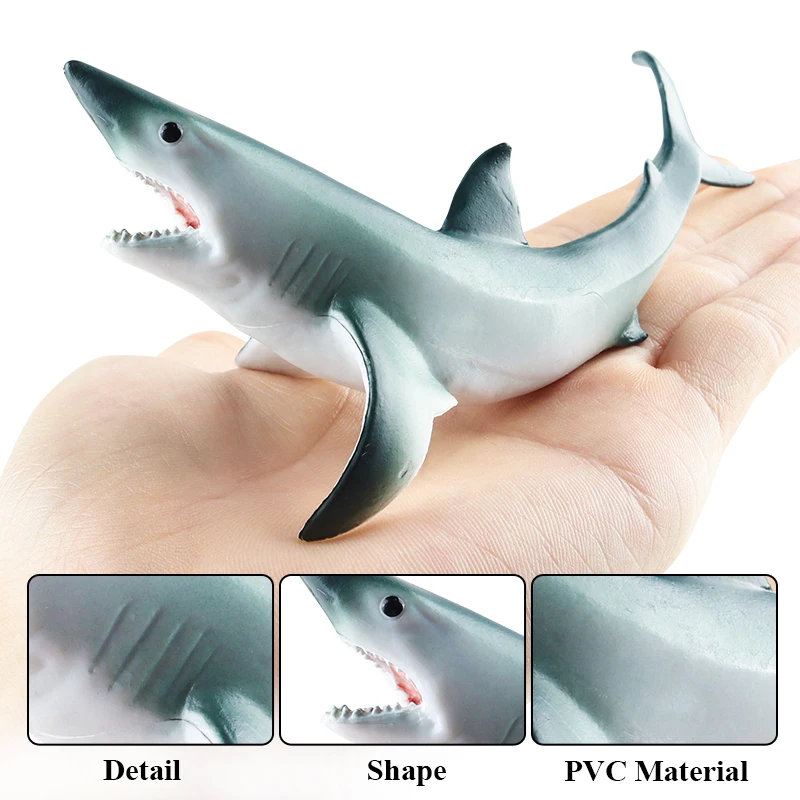 Oenux Sea Life Model Great White Shark Dolphin Megalodon Whale