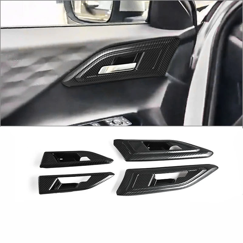 

Для Mitsubishi Xforce Outlander sport 2025 2026, ABS, карбоновое волокно, внутренний подлокотник автомобиля, дверная ручка, крышка чаши, полоса, накладки, отделка