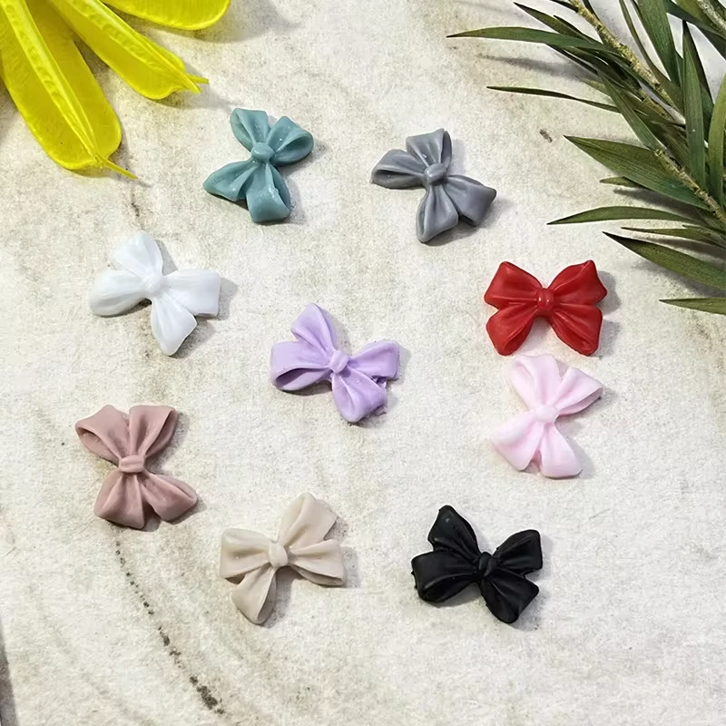 100pcs 무작위 혼합 수지 Bowknot 활 다채로운 3D 네일 아트 장식 아크릴 손톱에 대 한 매력 스 터 드 쥬얼리 DIY 매니큐어 팁