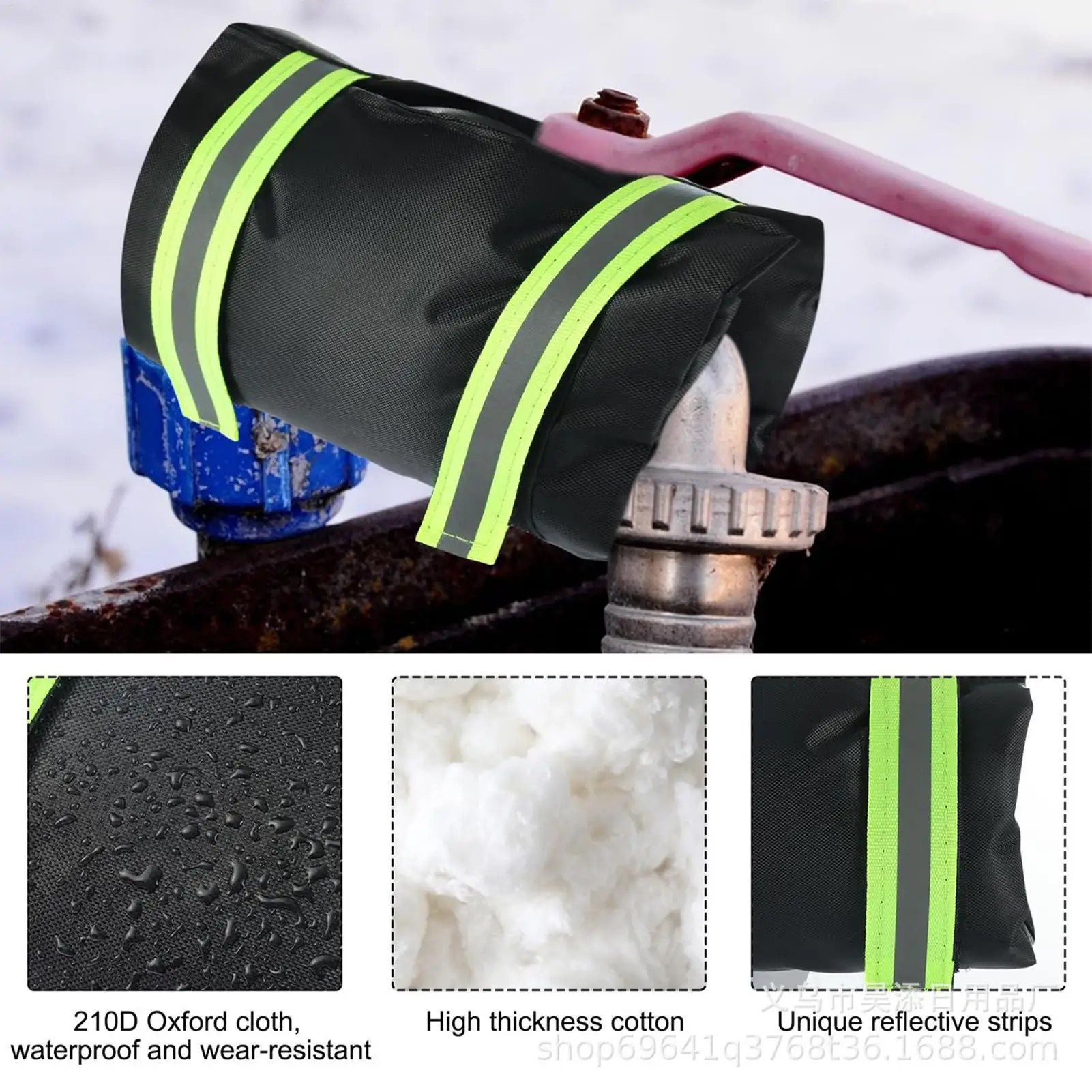 

Faucet Insulation Cover 2 Pieces 10x7 Inch Reflective Protective Wrap Weather Proof Faucet Cover For Home Farm RV Garden Cold
