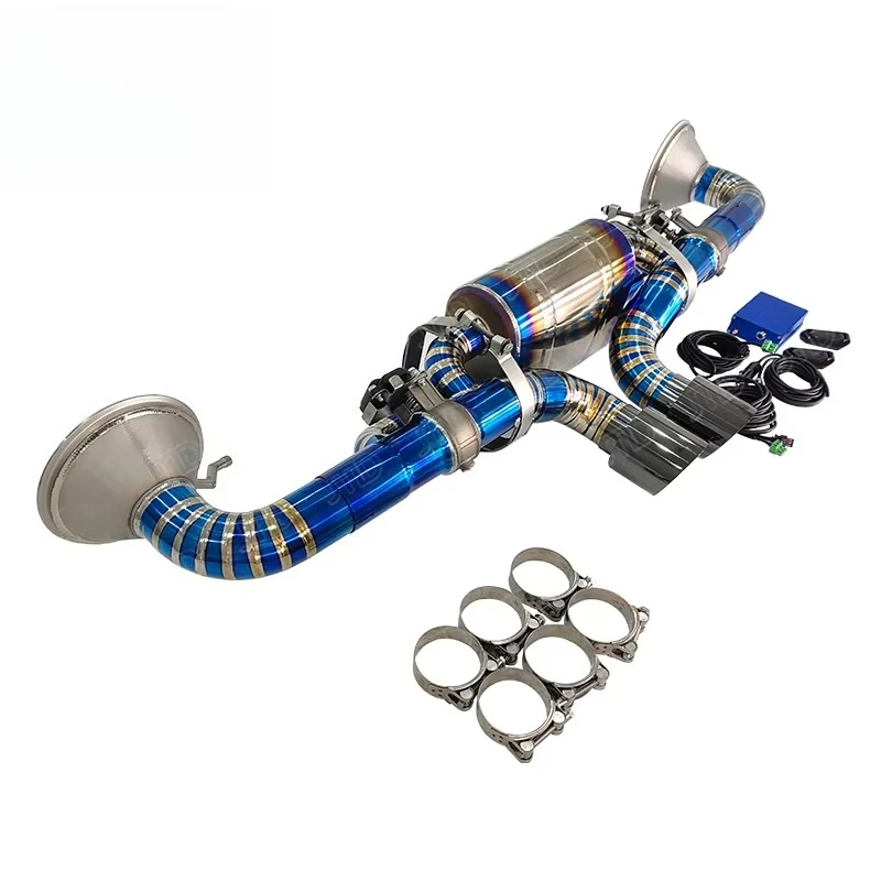 ST Approved Titanium Exhaust for  992 GT3 RS Valved Muffler with Tips