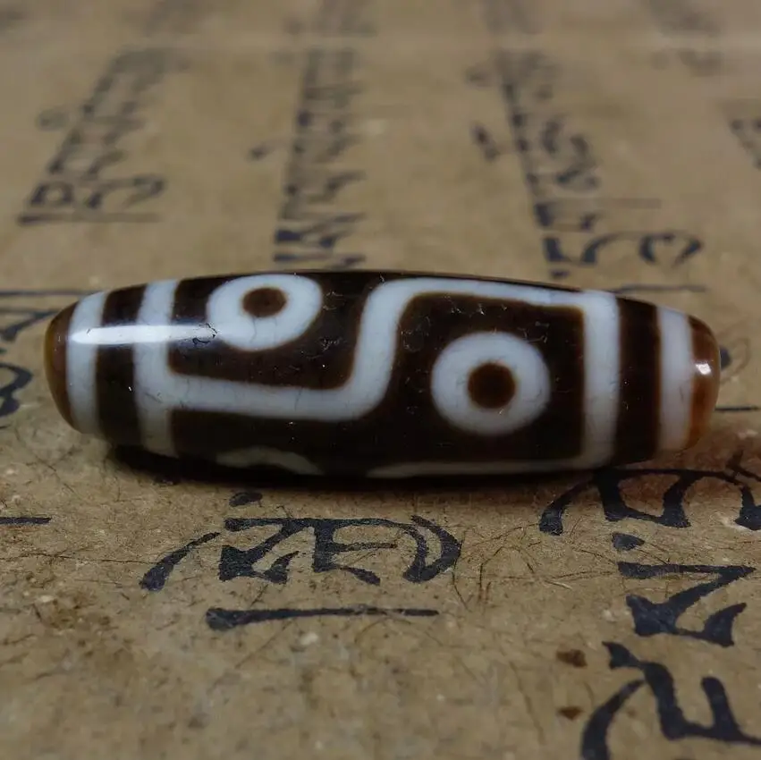 

Ancient Tibetan DZI Beads Old Agate Lucky 6 Eye Totem Amulet Pendant GZI #3624